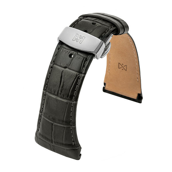 Ремешок 2845.29.W.Z.20.12.L (крокодил крупный серый с супинатором)